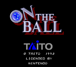 On the Ball (Europe) Title Screen
